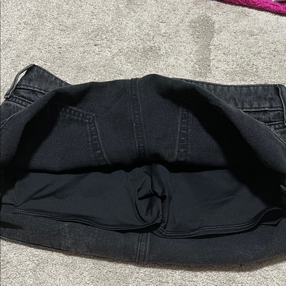 Classic Black Denim Skirt with built in shorts - Picture 4 of 4